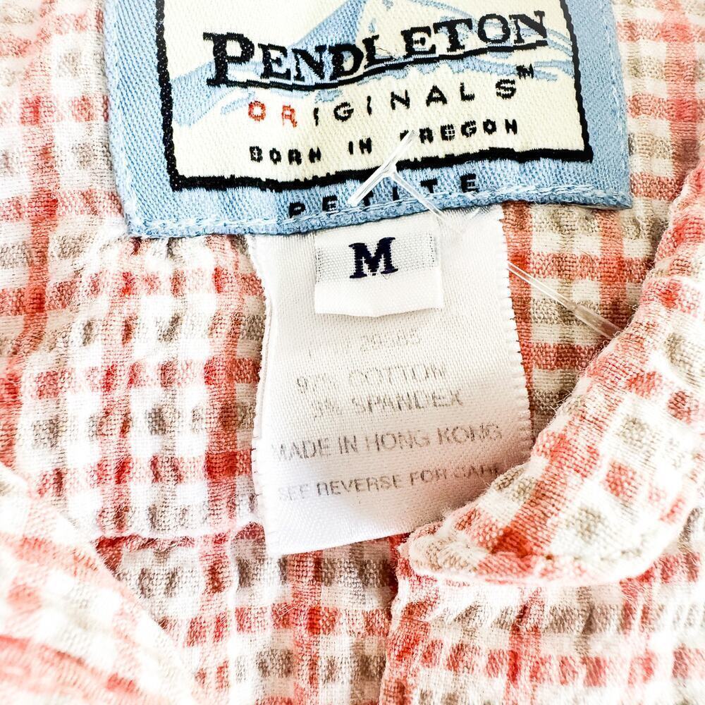 Pendleton Plaid Patterned Sleeveless Collared Cas… - image 3
